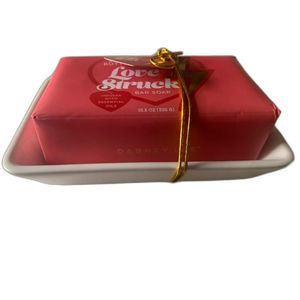 Dabney Lee Shea Butter 10.5 Oz Bar Soap and Ceramic Dish. Essential Oils infused